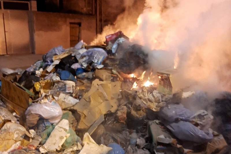 Inconsiderate dumping caused the fire