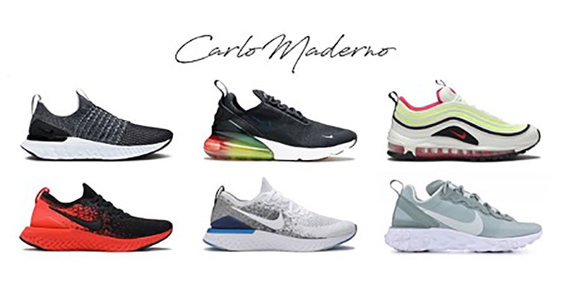 Carlomaderno.com shows off the latest Nike, Adidas, and Yeezy range