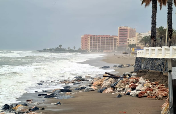 Storm Lola Devastates Costa Del Sol Beaches