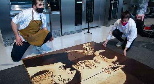 Lifesize Pablo Picasso Masterpiece Created By Chocolatiers