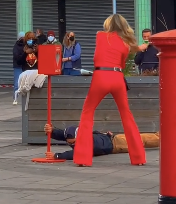Love Island: Laura Whitmore Spotted in Red Jumpsuit as Filming Commences
