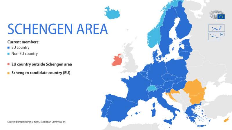 These are the 26 Schengen member States