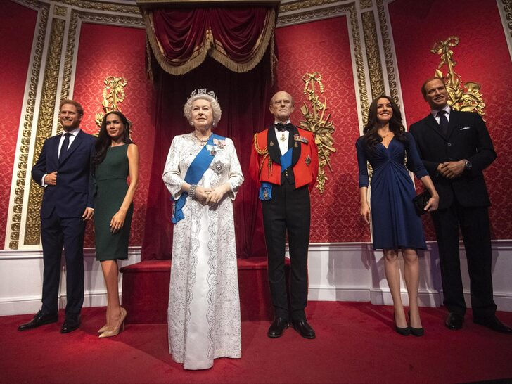 Meghan Markle and Prince Harry's Madame Tussauds wax figures seperated from Royal Family