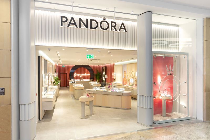 Pandora has stores and outlets in 100 countries