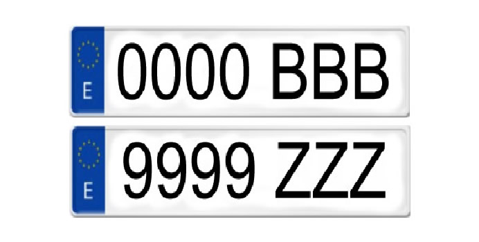 Nine Specific Letters Are Excluded From Spanish Number Plates