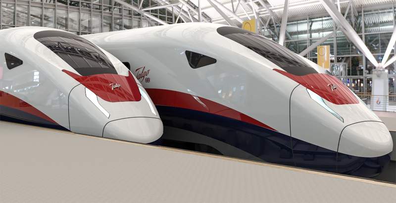 Image of Talgo high-speed trains.