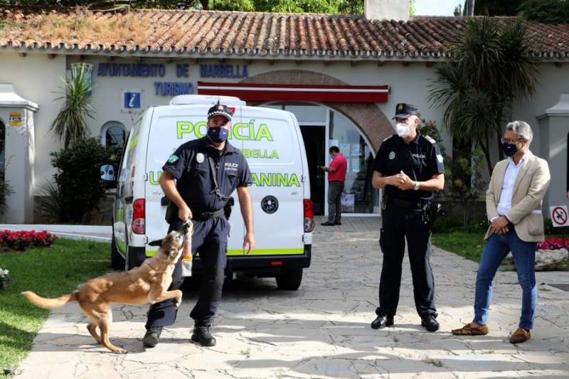 Canine Unit Of Marbella Police In Fight Against Narcotics