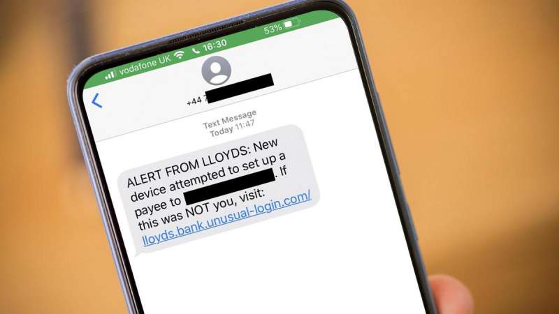 Britons fake text scam