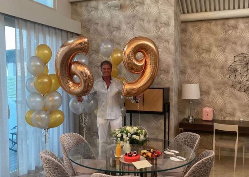 David Hasselhoff looks fabulous as he celebrates his birthday in Spain’s Marbella