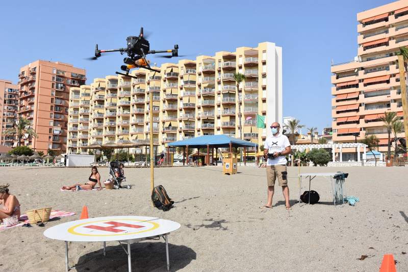 Fuengirola beach drones carry out over 900 missions in the first month