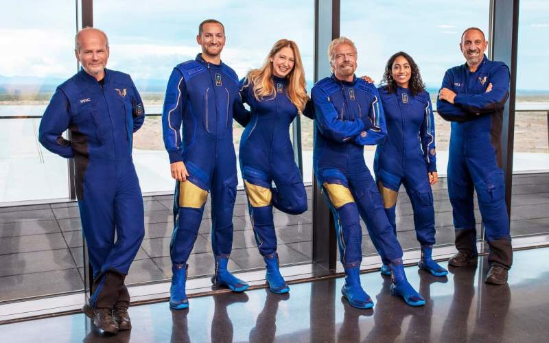 Richard Branson set to beat Jeff Bezos to space and reveals image of the team