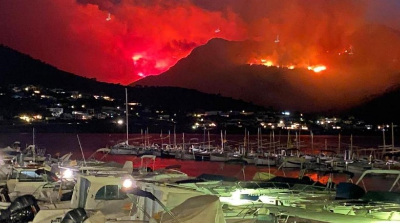 Girona forest fire already destroyed around two square miles