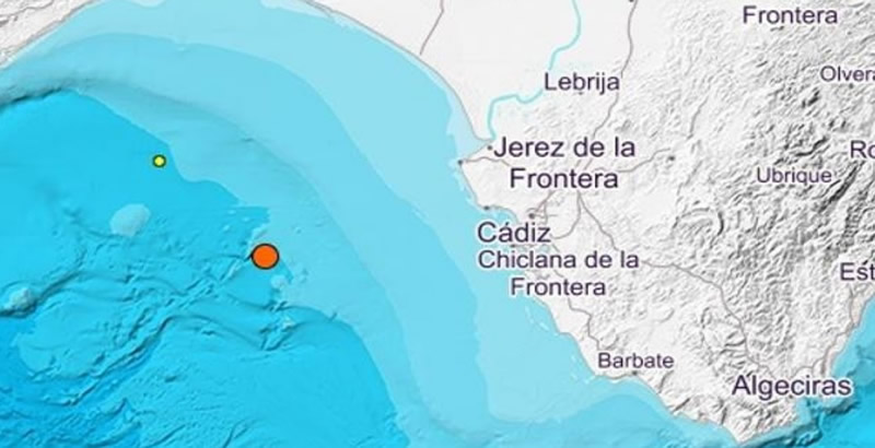 Earthquake registered in the Gulf of Cadiz