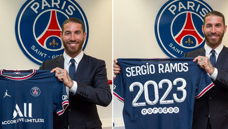 PSG finally announce the signing of Sergio Ramos