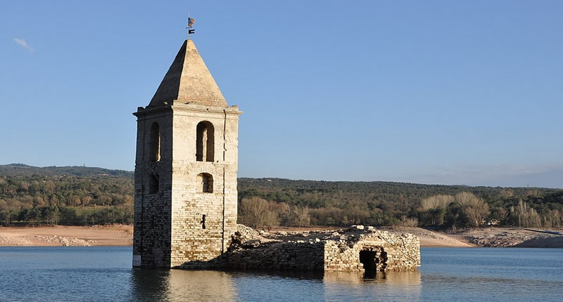 Sant Roma de Sau in Osona, Catalonia, is the oldest submerged church in the world