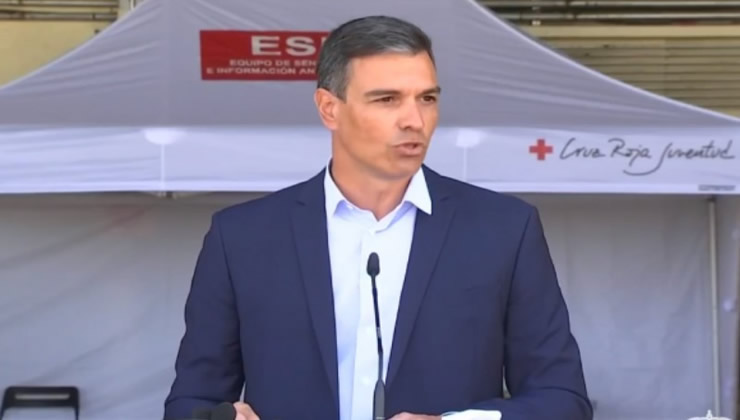 Pedro Sanchez holds a press conference about the Afghanistan situation