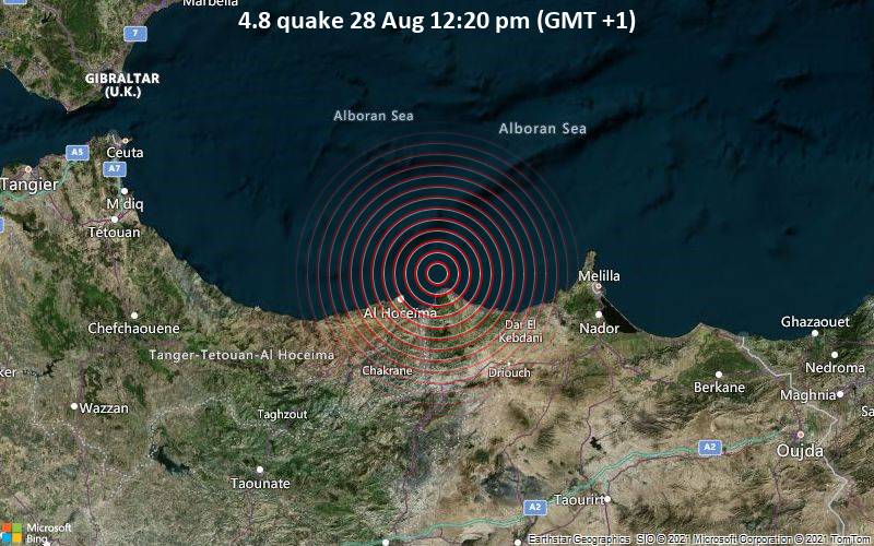 Earthquake with an epicenter in the Alboran Sea felt in Malaga