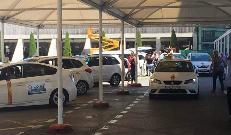 Taxi drivers at Palma Airport went on strike