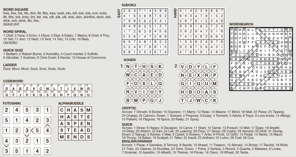 Puzzle Solutions Edition 1889