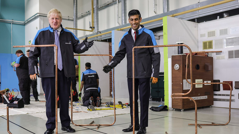 Boris Johnson and Rishi Sunak visit British Gas Training Academy September 13
