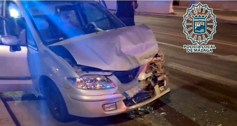 Malaga driver five times over the legal alcohol limit in an accident is under police investigation