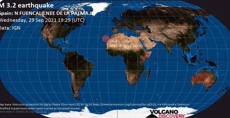 La Palma registers 17 earthquakes in the south of the island