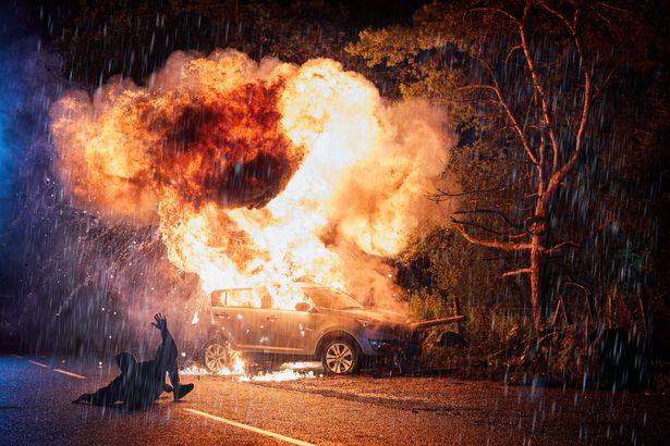 First look at Coronation Street's explosive fireball stunt