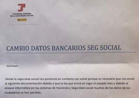 Bank detail stealing scam alert issued by Guardia Civil