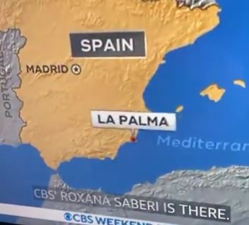 American TV blunder puts La Palma volcano in Murcia