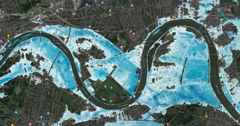 Climate change map reveals millions of UK homes will be flooded by 2050