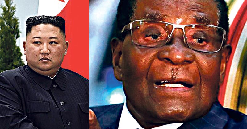 Kim Jong-Un and Mugabe - varying degrees of evil