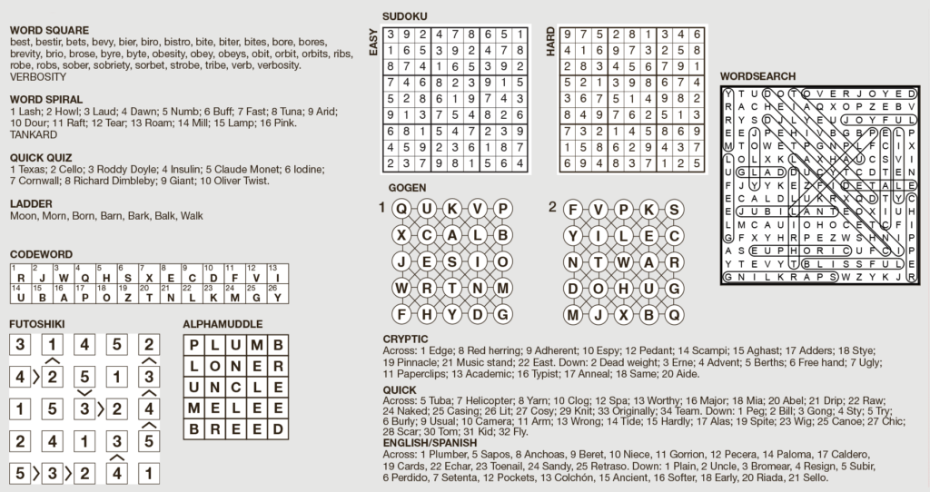 Puzzle Solutions Edition 1892