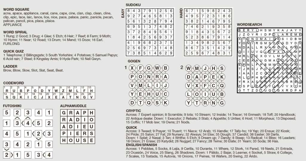 Puzzle Solutions Edition 1893