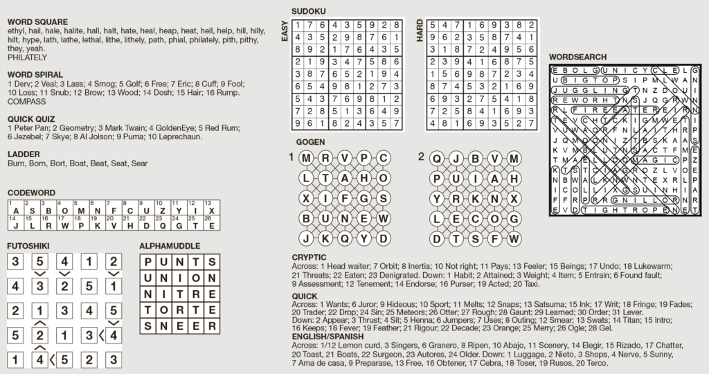 Puzzle Solutions Edition 1895