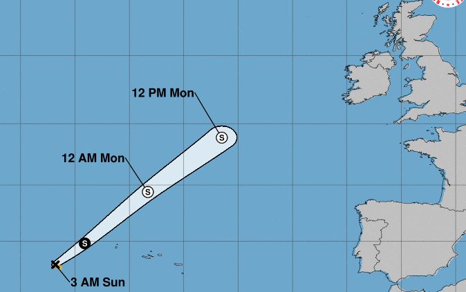 Tropical Storm Wanda barrelling towards Britain