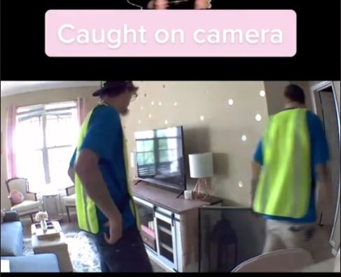 camera catches handyman