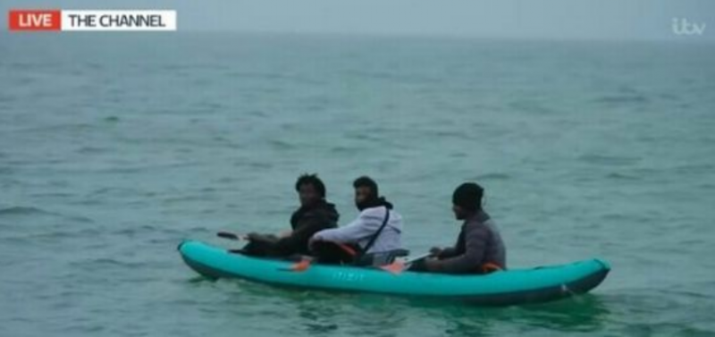 Viewers stunned ad reported approaches migrants on tiny dinghy in Channel