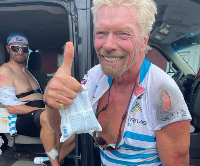 Richard Branson speaks out after "colossal cycling crash"