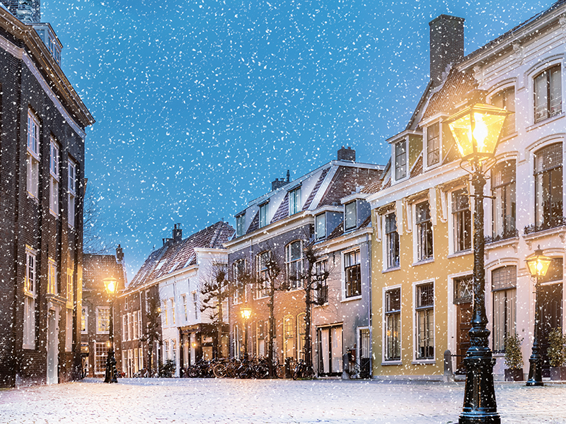 Which city in Europe is likely to have a white christmas?