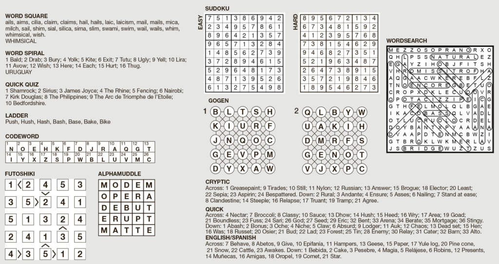 Puzzle Solutions Edition 1903
