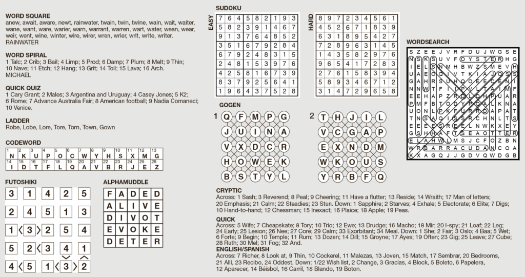Puzzle Solutions Edition 1904