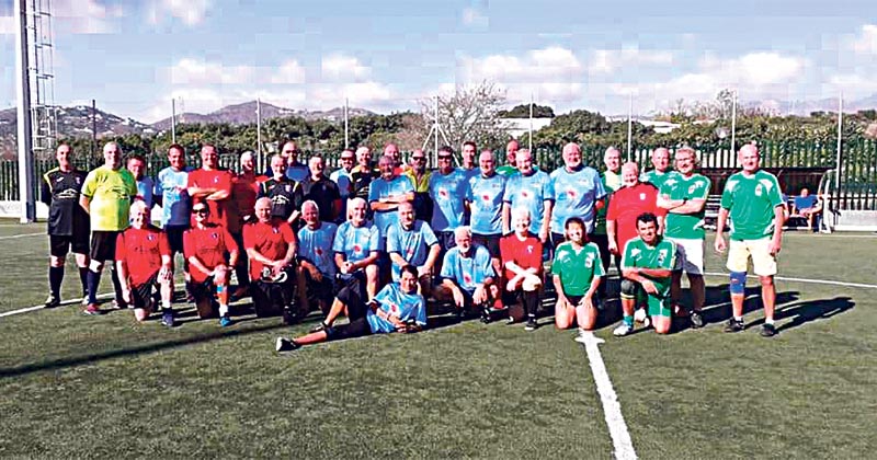 The Three Cooltec Cup Teams: Viñuela in red, Nerja in blue and Competa in green.