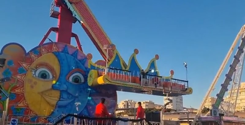 Almeria Port transformed into a winter fair amusement park