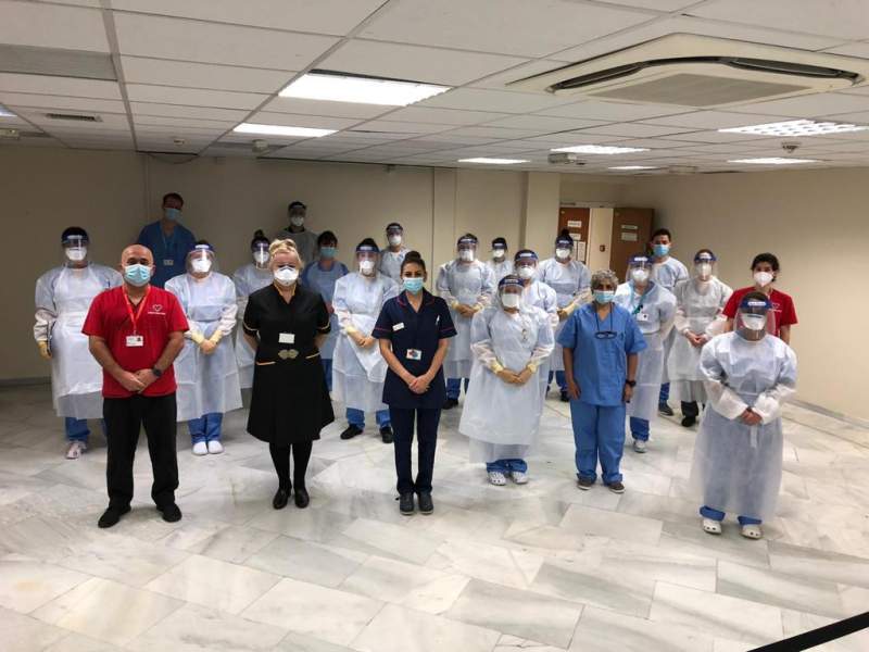The nursing staff ready to vaccinate on January 10, 2021