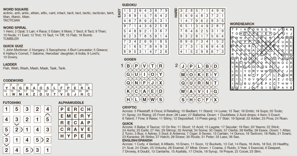 Puzzle Solutions Edition 1905