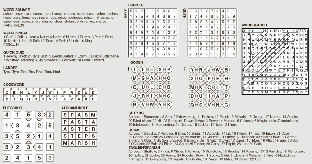 Puzzle Solutions Edition 1908