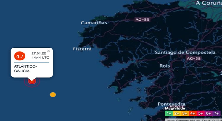 Earthquake registering 4.6 magnitude shakes the provinces of Galicia