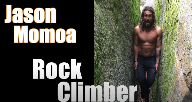 Jason Momoa Rock Climber