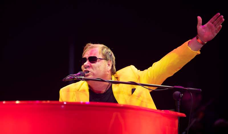 Paul at his iconic red piano