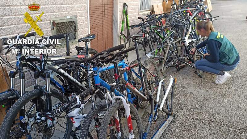Gaurdia Civil recover bicycles valued at more than 200,000 euros, La Safor, Oliva